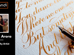 Writing Letters Perfected With Her Own Style And Class Inpreet Kaur Inmandi Com